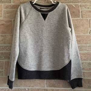 Vince Girls Gray Shimmer Pullover Sweatshirt